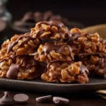 Christmas-themed Chocolate Butterscotch Clusters: Each cookie is a delightful mix of melted dark chocolate and golden butterscotch